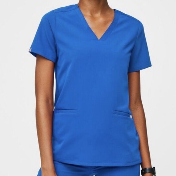 Figs Tops - #3 FIGS Women’s Royal Blue Scrub Top | Modern Fit Medical Uniform, Casma Style